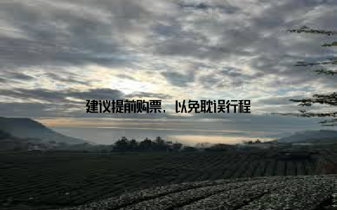 建议提前购票, 以免耽误行程