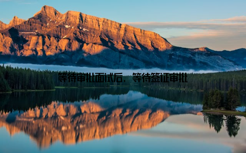 等待审批面试后, 等待签证审批