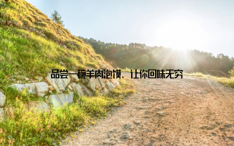 品尝一碗羊肉泡馍, 让你回味无穷