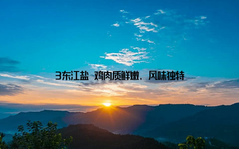 3东江盐焗鸡肉质鲜嫩, 风味独特